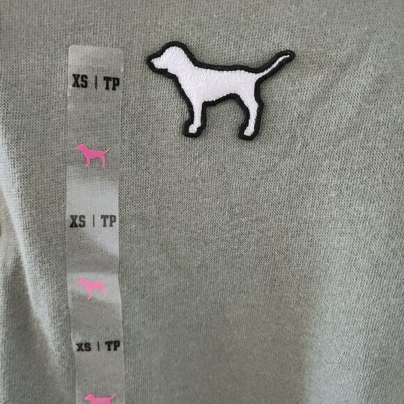 Pink Victoria's Secret Sweatshirt Love Pink with Zip NWT XS - Picture 4 of 4